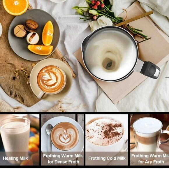 NEW BlackโChinya Milk Frother Automatic Frothe Hot & Cold Functions IcedโCoffee - Picture 5 of 16